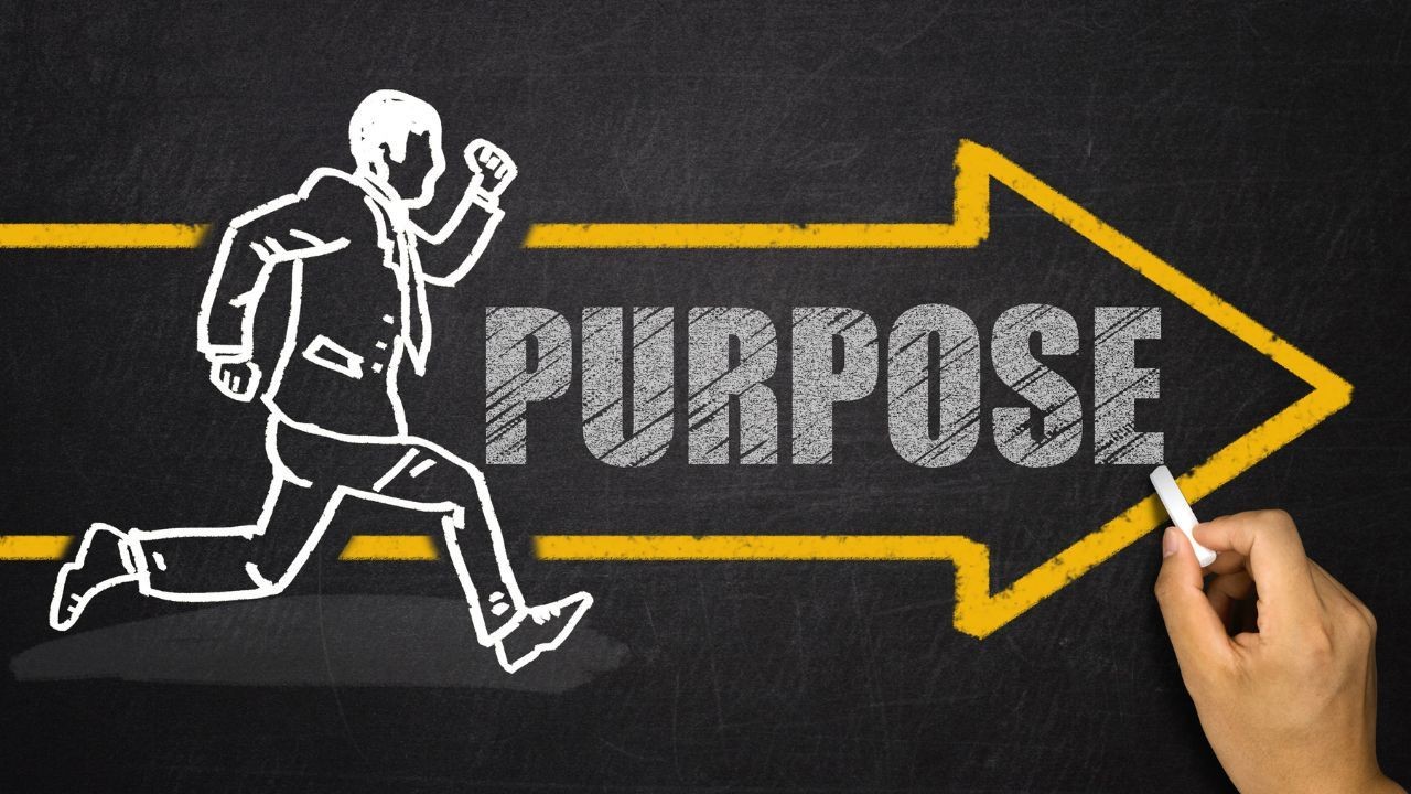 man running towards a purpose